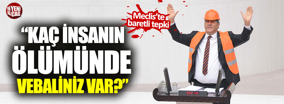 CHP'li Gürer'den TBMM'de baretli tepki