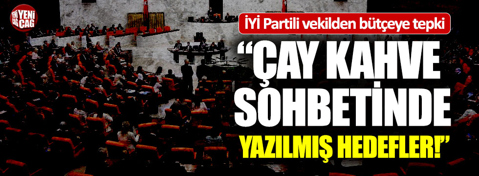 İYİ Partili Tatlıoğlu'ndan bütçe tepkisi: "Çay kahve sohbetinde yazılmış"