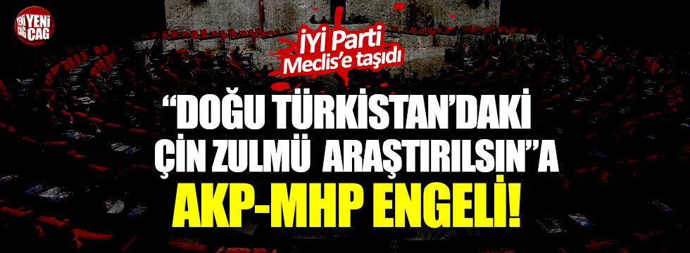 İYİ Parti'nin Doğu Türkistan önergesi AKP-MHP oylarıyla reddedildi