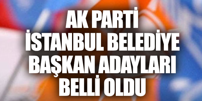 AK Parti İstanbul belediye başkan adayları tam liste
