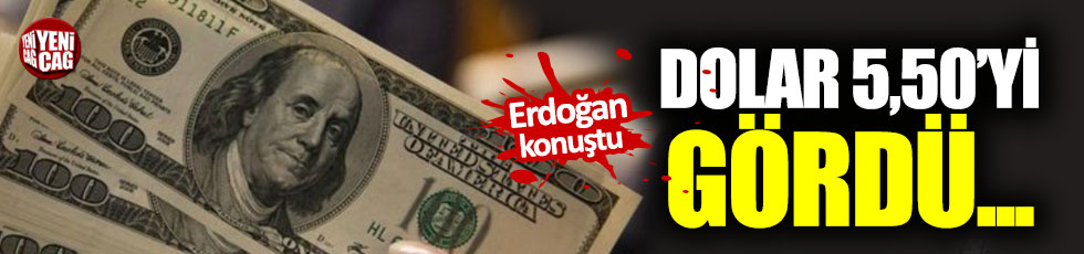 Erdoğan'ın konuşmasının ardından dolar yükselişe geçti