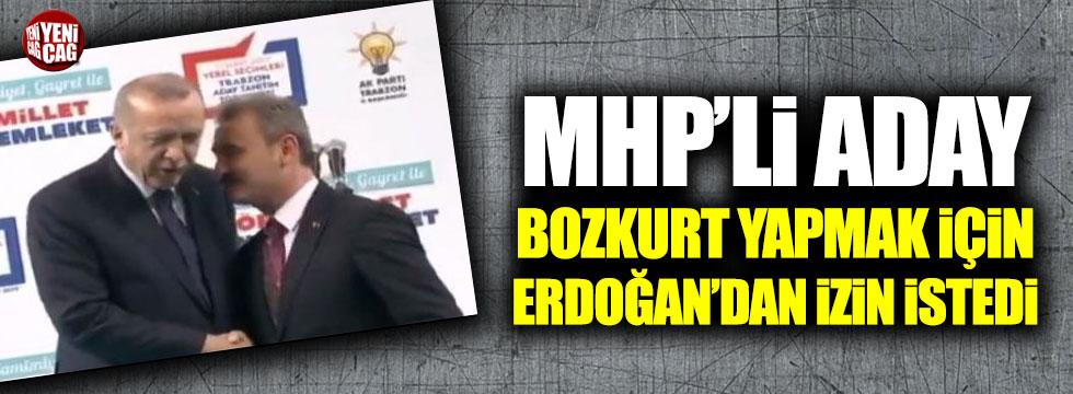 MHP'li aday bozkurt yapmak için Erdoğan'dan izin istedi