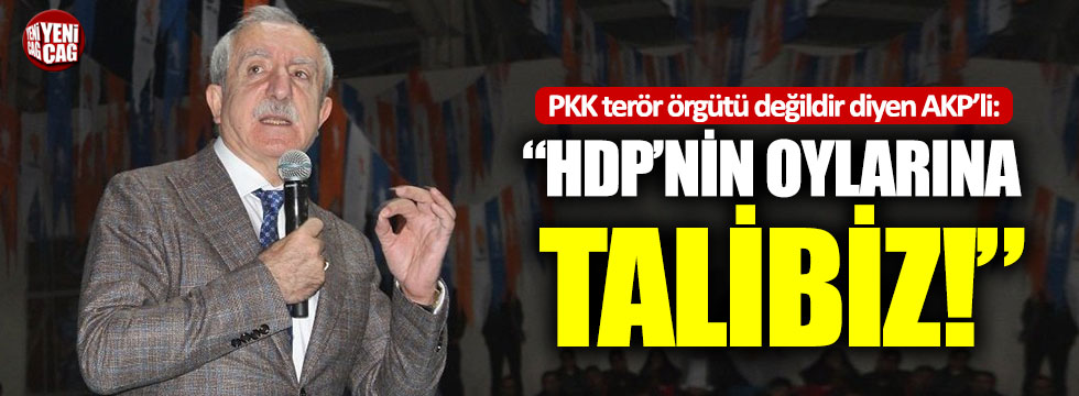 PKK terör örgütü değildir diyen AKP’li: HDP’nin oylarına talibiz