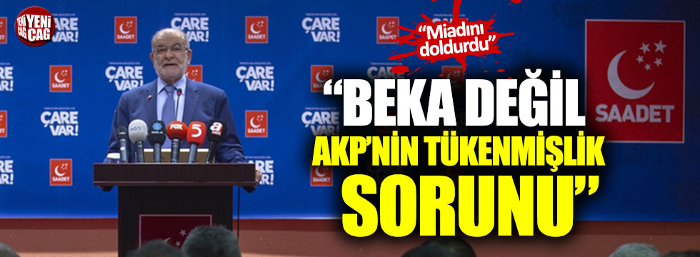 Karamollaoğlu: “Beka değil AKP’nin tükenmişlik sorunu”