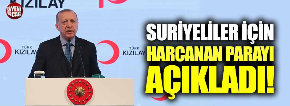Cumhurbaşkanı Erdoğan, Suriyeliler için harcanan parayı açıkladı