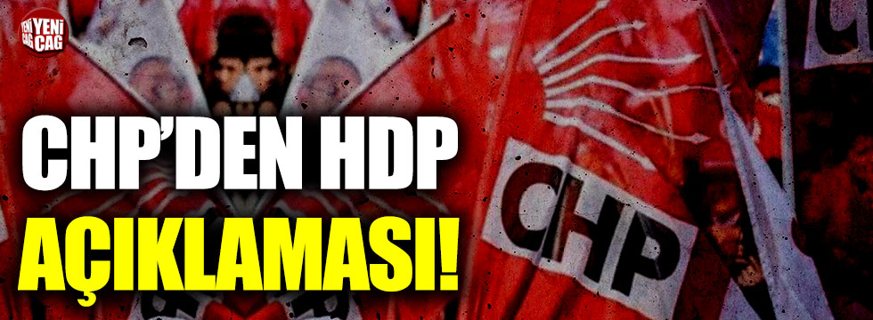 CHP'den HDP açıklaması!