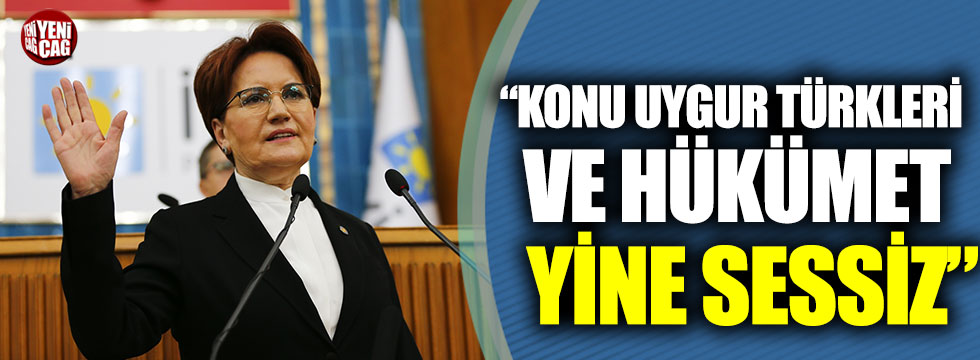 Meral Akşener: “Konu Uygur Türkleri ve hükümet yine sessiz”