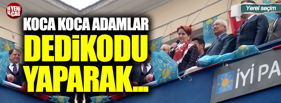 Akşener: "Koca koca adamlar dedikodu yaparak Türkiye'yi bitirdiler"