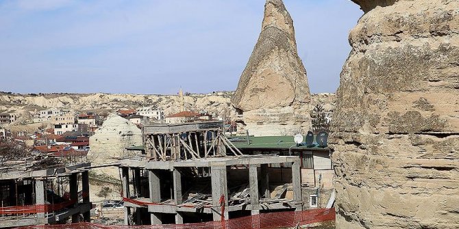 Kapadokya'da 15 bina daha yıkılıyor!