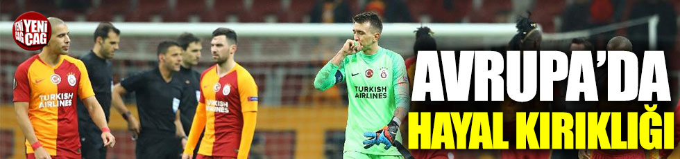 Galatasaray'ın Avrupa karnesi zayıf