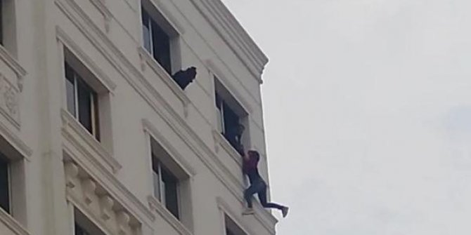 Polis, 7'nci kattan intiharı son anda engelledi