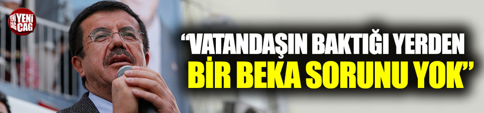 Nihat Zeybekçi: "Vatandaşın baktığı yerden bir beka sorunu yok"