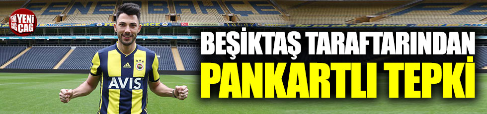 Beşiktaş taraftarından Tolgay’a dürümlü pankart