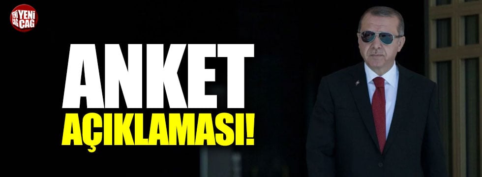 Cumhurbaşkanı Erdoğan’dan anket açıklaması