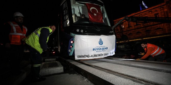 Eminönü-Alibeyköy hattı test sürüşüne başlıyor