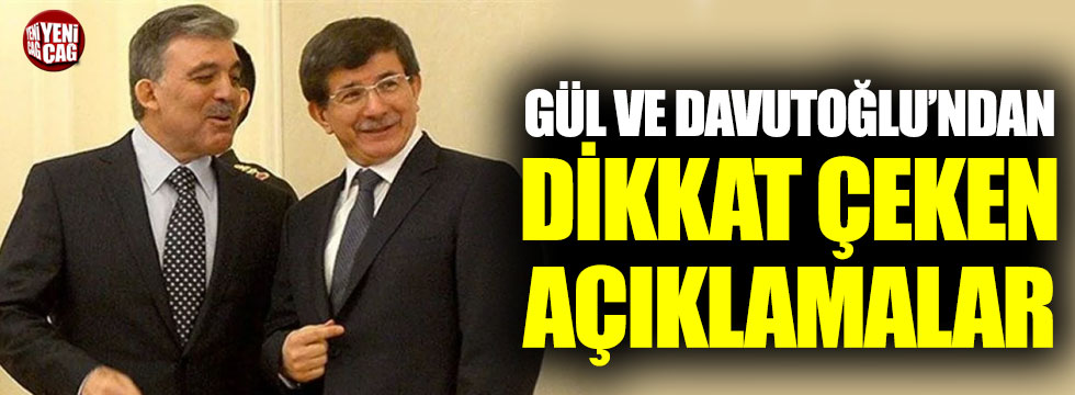 Abdullah Gül ve Ahmet Davutoğlu’ndan Erbakan açıklaması