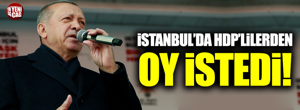 Cumhurbaşkanı Erdoğan, İstanbul'da HDP'lilerden oy istedi!