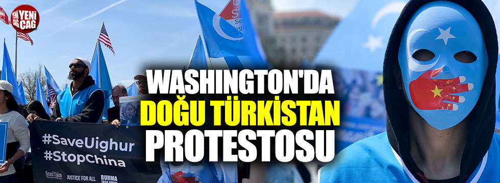 ABD'de Doğu Türkistan protestosu