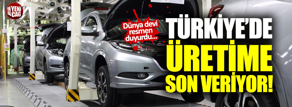 Honda Türkiye'deki üretime son veriyor