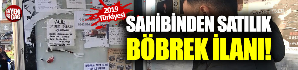 İstanbul'da 'sahibinden satılık böbrek' ilanı