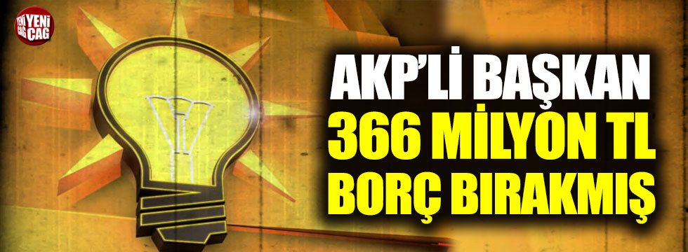 Gebze'de AKP'li Başkan 366 milyon TL borç bırakmış
