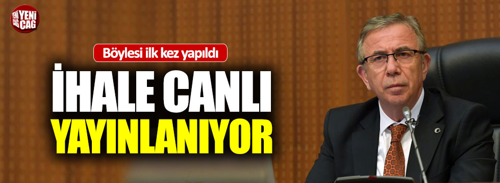 Ankara Büyükşehir Belediyesi, ihaleyi canlı yayınlıyor
