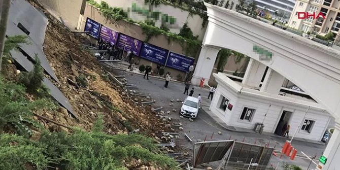 İstanbul’da bir sitenin istinat duvarı çöktü: 1 ölü