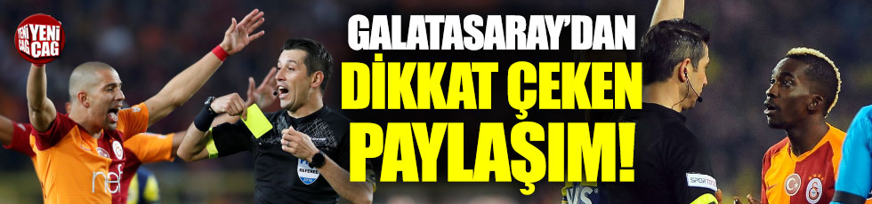 Galatasaray’dan Ali Palabıyık paylaşımı