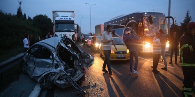 Anadolu otoyolunda kaza: 1 ölü, 2 yaralı