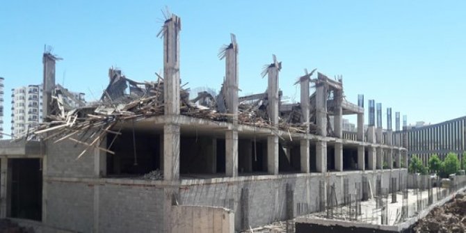 Diyarbakır'da inşaatta çökme: 3 yaralı