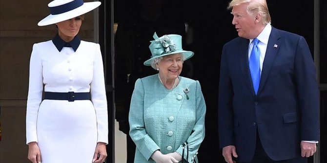 Tump, İngiltere Kraliçesi ile görüştü