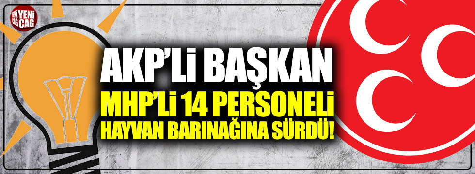 AKP'li Başkan MHP'li 14 personeli hayvan barınağına sürdü!