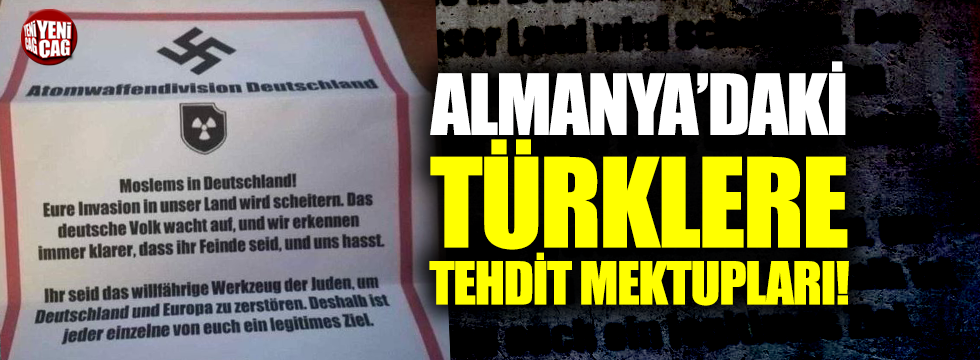 Almanya’daki Türklere tehdit mektupları!