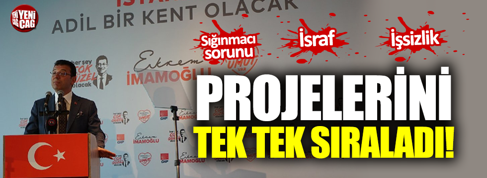 Ekrem İmamoğlu projelerini anlattı