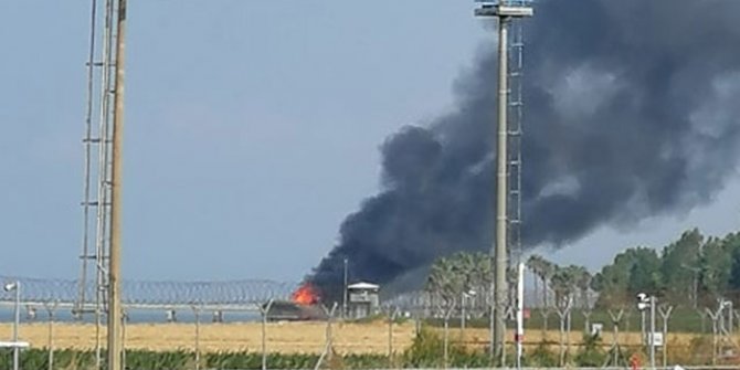 Botaş terminalinde restoran yangını