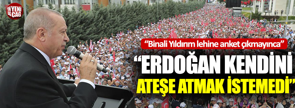“Erdoğan kendini ateşe atmak istemedi”
