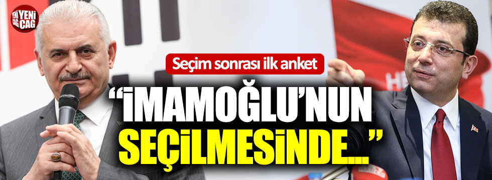 İstanbul seçimi sonrası ilk anket! "İmamoğlu'nun seçilmesinde..."