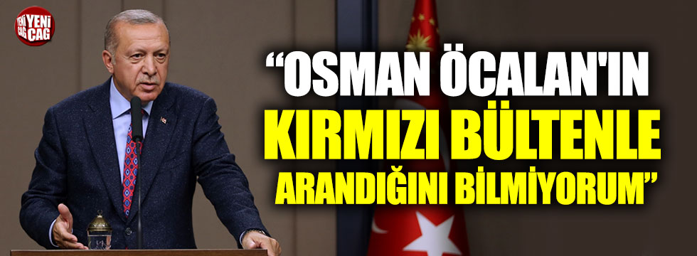 Erdoğan'dan ilginç Osman Öcalan açıklaması