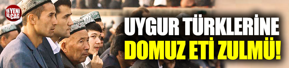 Çin'den Uygur Türklerine domuz eti zulmü
