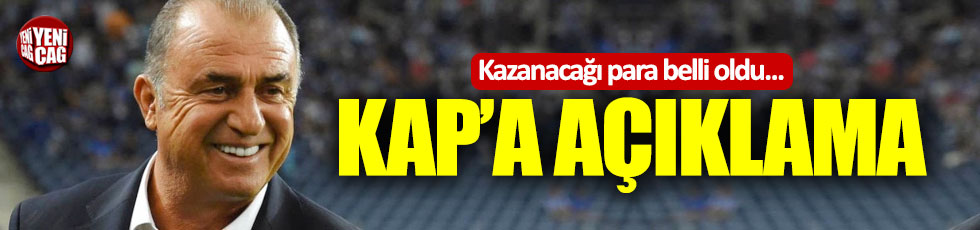 Galatasaray KAP'a bildirdi: Fatih Terim...