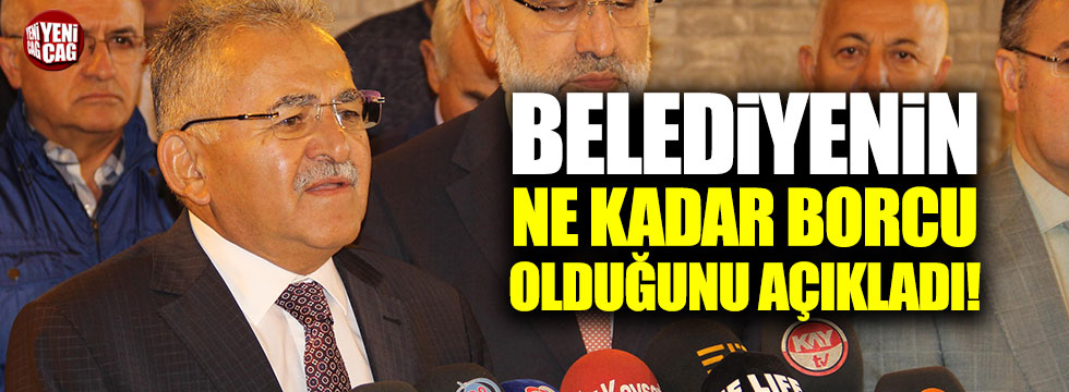 Memduh Büyükkılıç: "Belediyenin 1 milyar 200 milyon lira borcu var"
