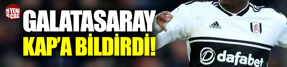 Galatasaray, Seri'yi KAP'a bildirdi
