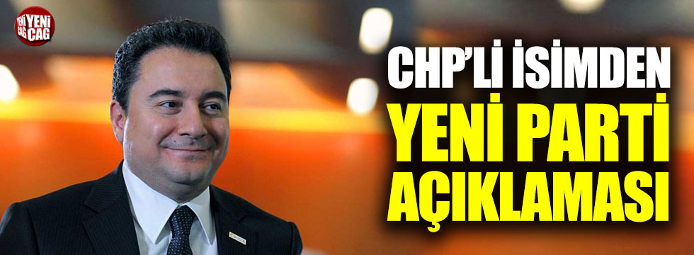 Eski CHP'liden yeni parti iddialarına yanıt