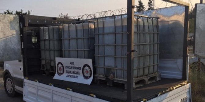 Adana’da 2 bin litre kaçak akaryakıt ele geçirildi