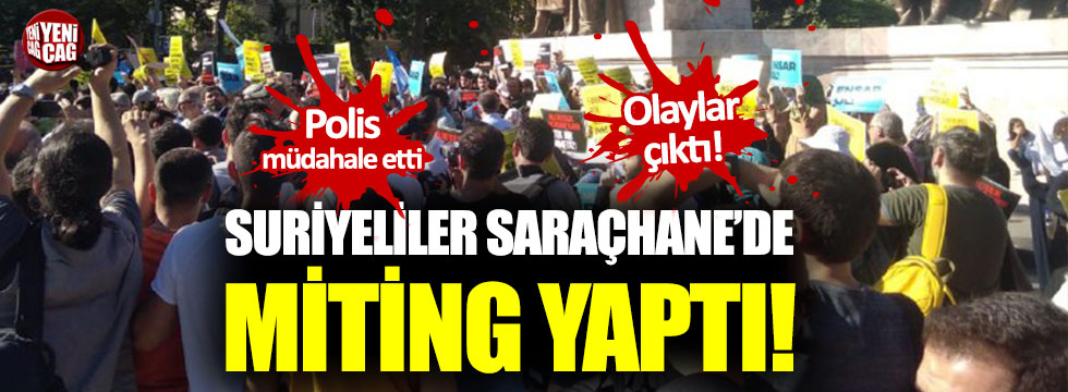 İstanbul’daki Suriyeli eyleminde gerginlik