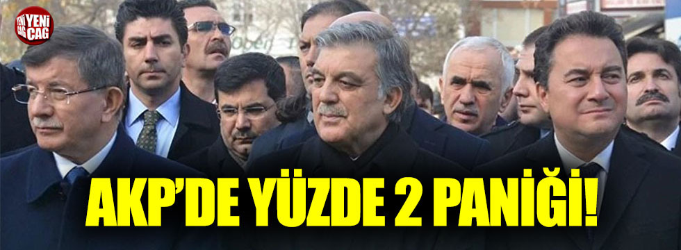 AKP'de yüzde 2 paniği