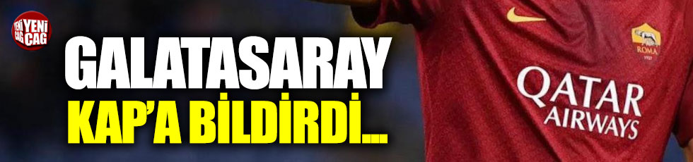 Galatasaray resmen KAP'a bildirdi