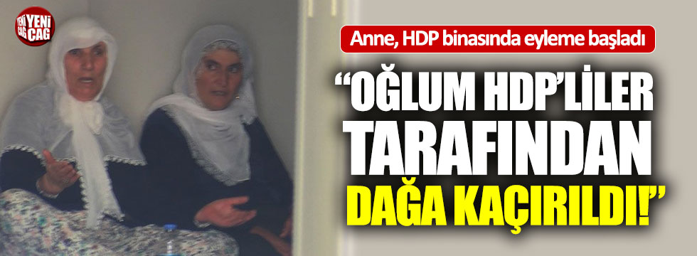 "HDP'liler oğlumu dağa kaçırdı"