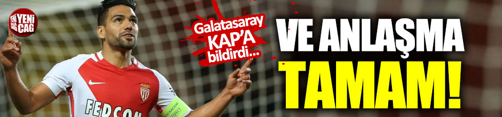 Falcao Galatasaray'da: Açıklama geldi