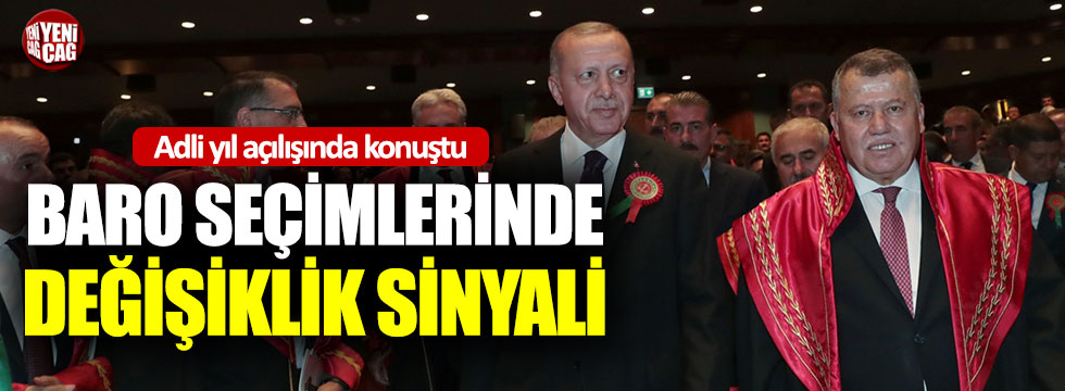 Erdoğan’dan baro seçimlerinde değişiklik sinyali